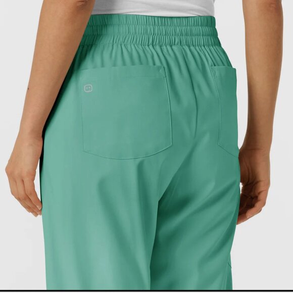 Boundless Women's Bootcut Scrub Pant Turquoise LARGE - Picture 2 of 6